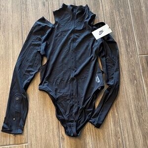 Nike Black Cut-Out Shoulder Bodysuit
